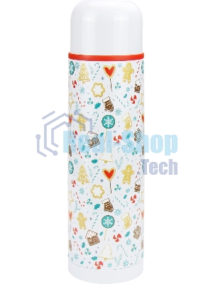 Термос Starwind New Year 11-1000 1 л. белый/рисунок