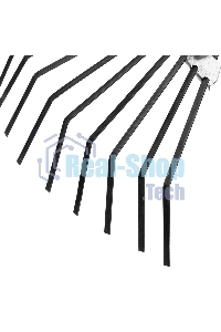 Грабли Сибртех веерные 20 зубьев, с черенком, оксидированные, плоский зуб