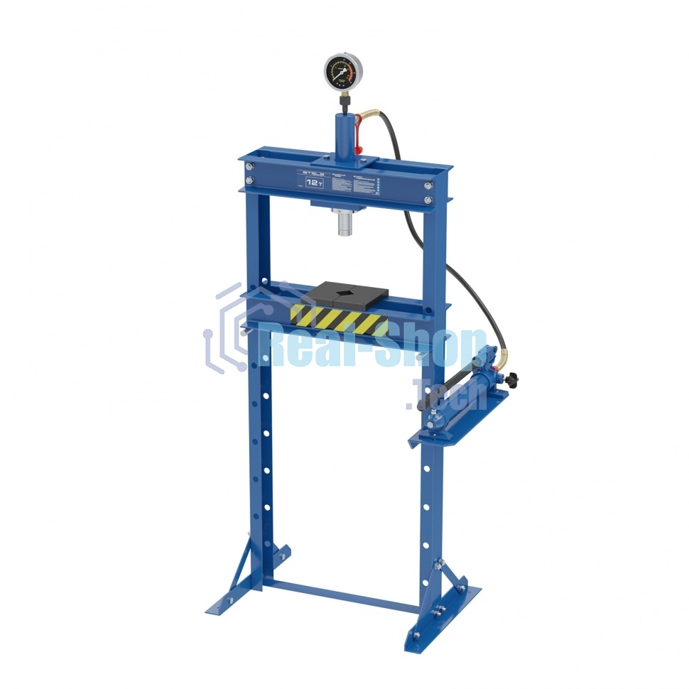 Пресс гидравлический с манометром Stels 12 т (комплект из 2 частей)