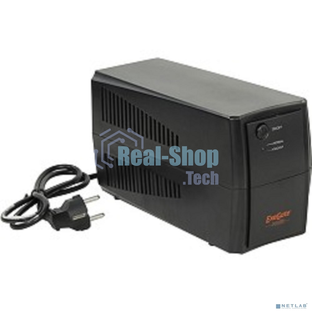 Источник бесперебойного питания ExeGate EP244541RUS Power Back BNB-400 400VA, черный, 2 евророзетки