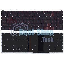 Клавиатура для ноутбука Acer Nitro 5 AN517-51 черная с красной подсветкой