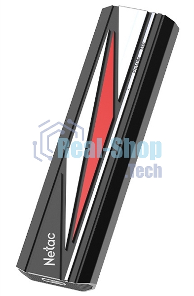 Внешний SSD Netac ZX20L, 1TB, USB 3.2 Gen 2x2 Type-C, R/W 2000/1800, черный