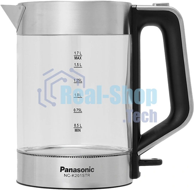 Чайник электрический Panasonic NC-K201STR 1.7л. 2200Вт серебристый корпус: стекло