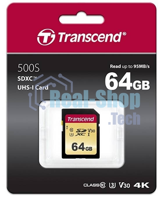 Флеш карта SD 64Gb Transcend SDХC UHS-I U3, MLC