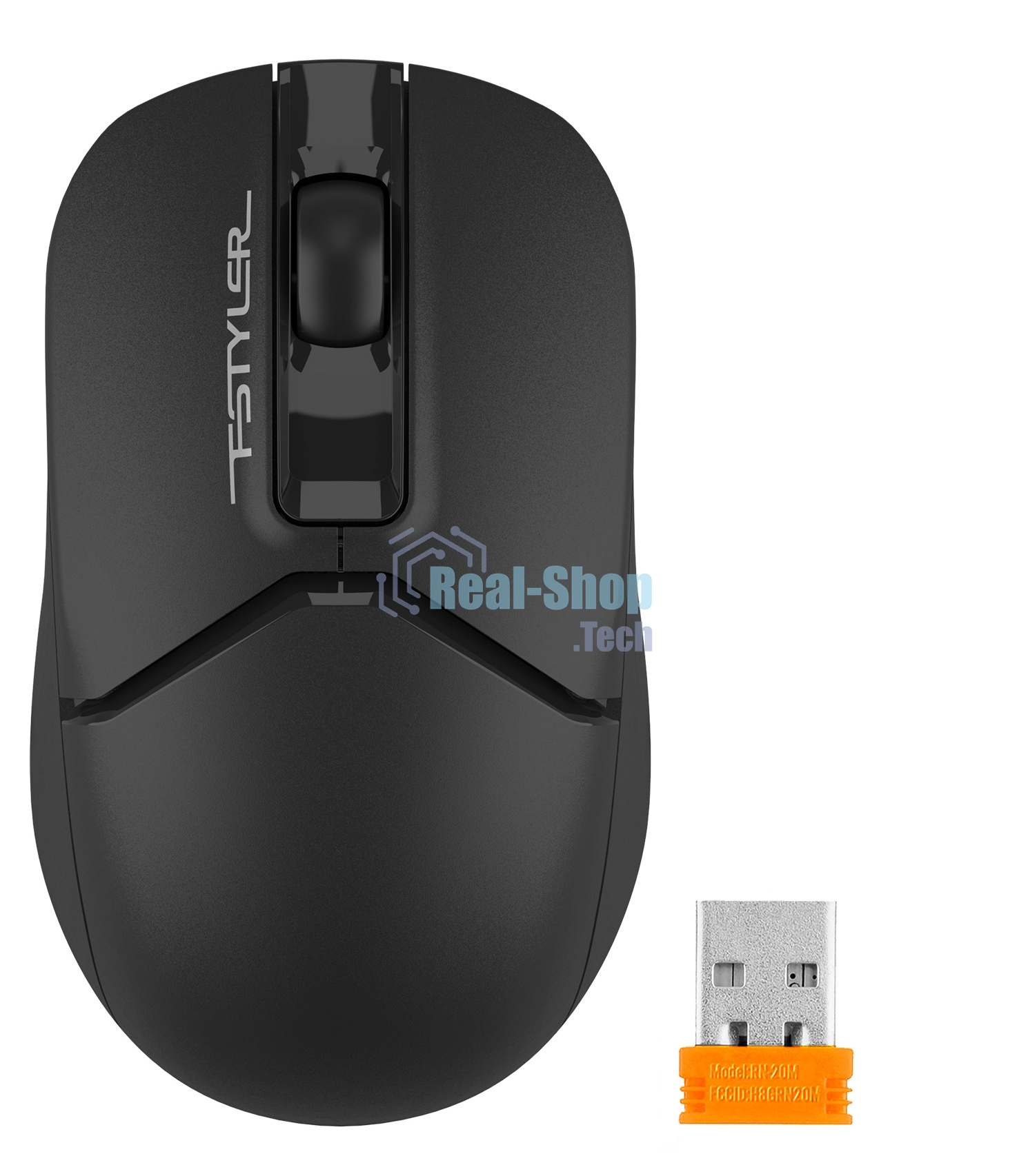 Мышь беспроводная A4Tech Fstyler FG12S черный, 1200 dpi, радиоканал, USB, кнопки - 3