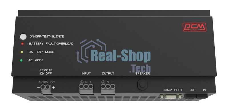 Источник бесперебойного питания Powercom DRU 850VA/510W, DIN Rail, 230V, RS-232, 2 year warranty (1114019)