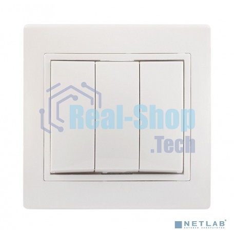 Выключатель 3-кл. СП КВАРТА 10А IP20 белый ИЭК EVK30-K01-10-DM