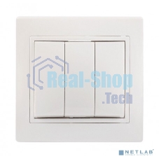 Выключатель 3-кл. СП КВАРТА 10А IP20 белый ИЭК EVK30-K01-10-DM