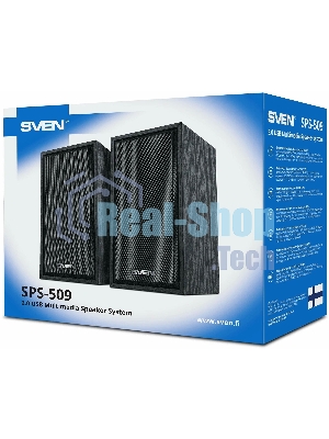 Акустическая система SVEN SPS-509 2.0 (2x3W, USB+БП) дерево, черный