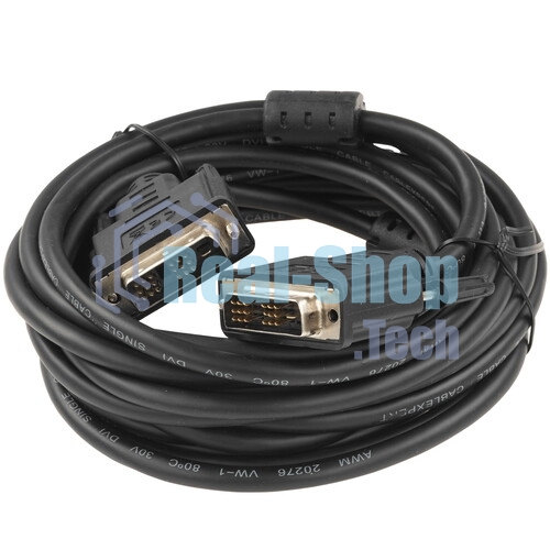 Кабель DVI-D single link Cablexpert CC-DVIL-BK-10, 19M/19M, 3.0м, CCS, черный, экран, феррит.кольца, пакет