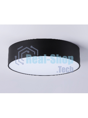 Потолочный светодиодный светильник Ambrella light FV5521 BK черный LED 26W 3000K D220*58 (Без ПДУ)
