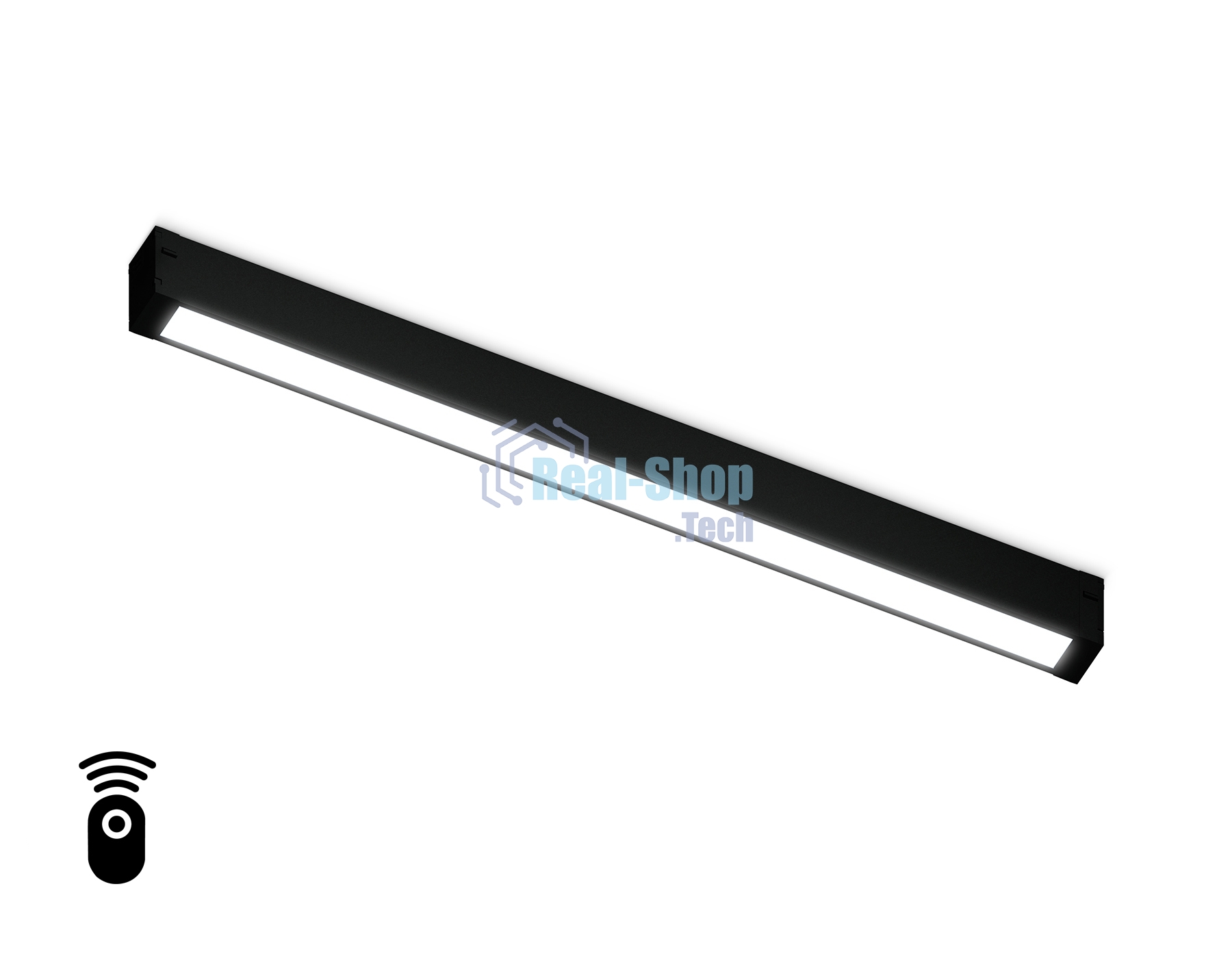 Управляемый светодиодный светильник для шинопровода Magnetic Ambrella light GL1282 BK черный IP20 18W 3000K-6400K 220V 120° 452*25*42 (Без ПДУ)