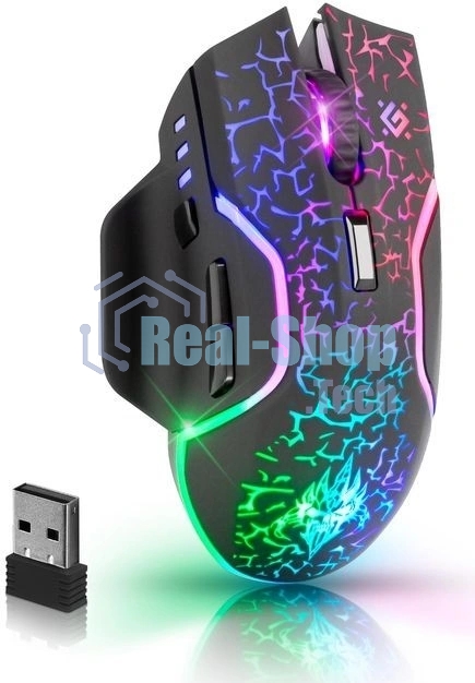 Мышь беспроводная Defender Oneshot GM-067 черный, 3200 dpi, радиоканал, USB, кнопки - 7