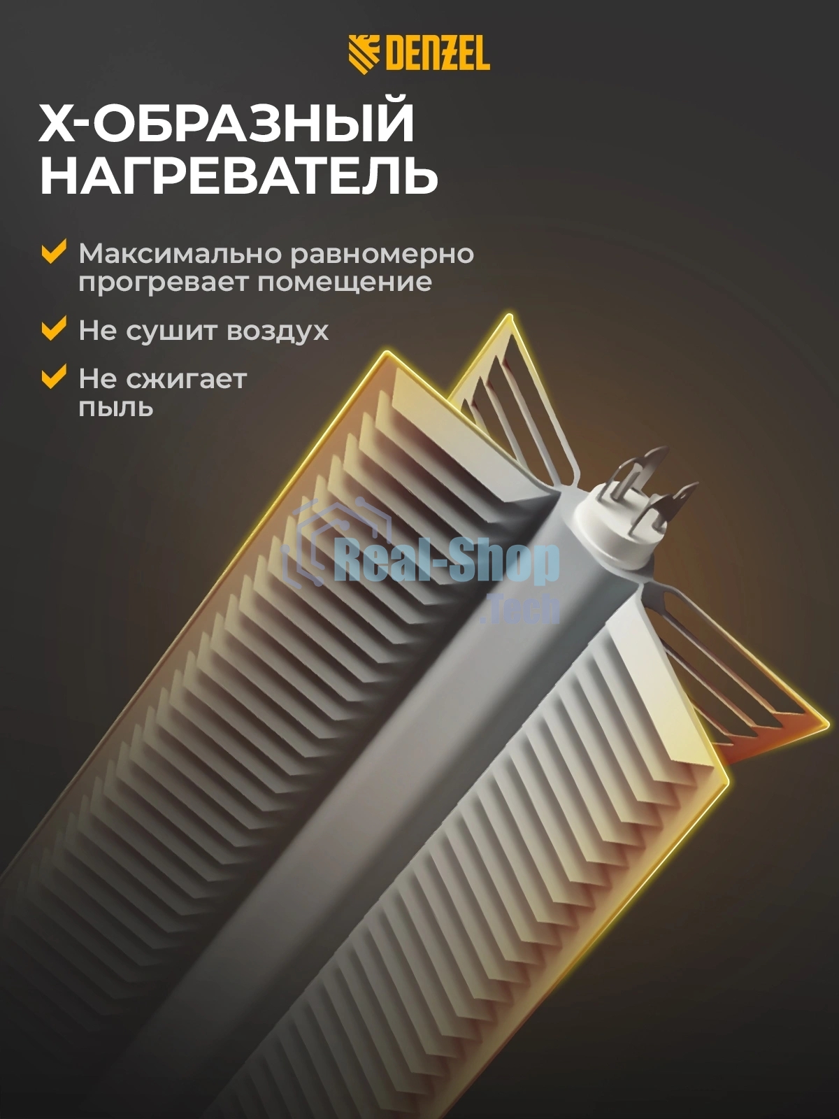 Конвектор электрический Denzel OptiPrime-2000 белый, 2000 Вт, 25 м2, термостат, дисплей, WiFi