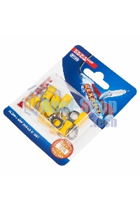 Наконечник кольцевой Rexant изолированный, ø6.5мм, 4-6мм², НКи 6.0-6/НКи5,5-6/RV5.5-6, желтый, в упак. 10 шт.