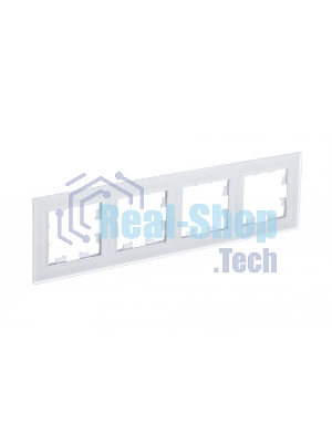 Рамка 4-м AtlasDesign Nature мат. стекло бел. SchE ATN330104