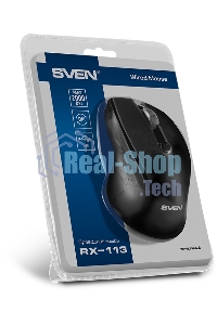 Мышь проводная SVEN RX-113 черный, 2000 dpi, USB, кнопки - 6