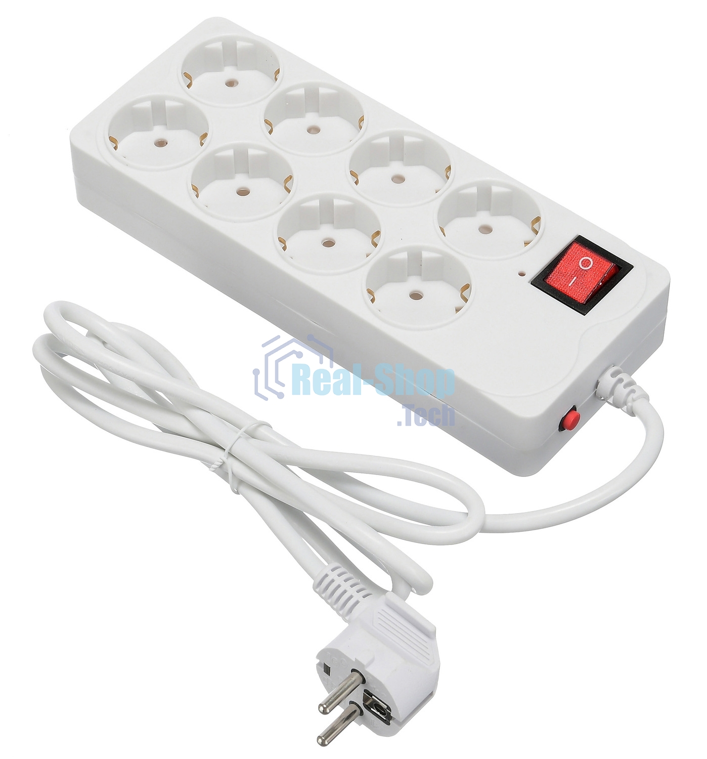 Сетевой фильтр Buro 800SH-1.8-W 1.8 м (8 розеток) белый (коробка)