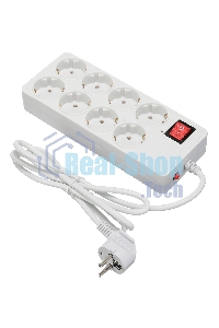 Сетевой фильтр Buro 800SH-1.8-W 1.8 м (8 розеток) белый (коробка)