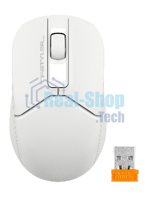 Мышь беспроводная A4Tech Fstyler FG12S белый, 1200 dpi, радиоканал, USB, кнопки - 3