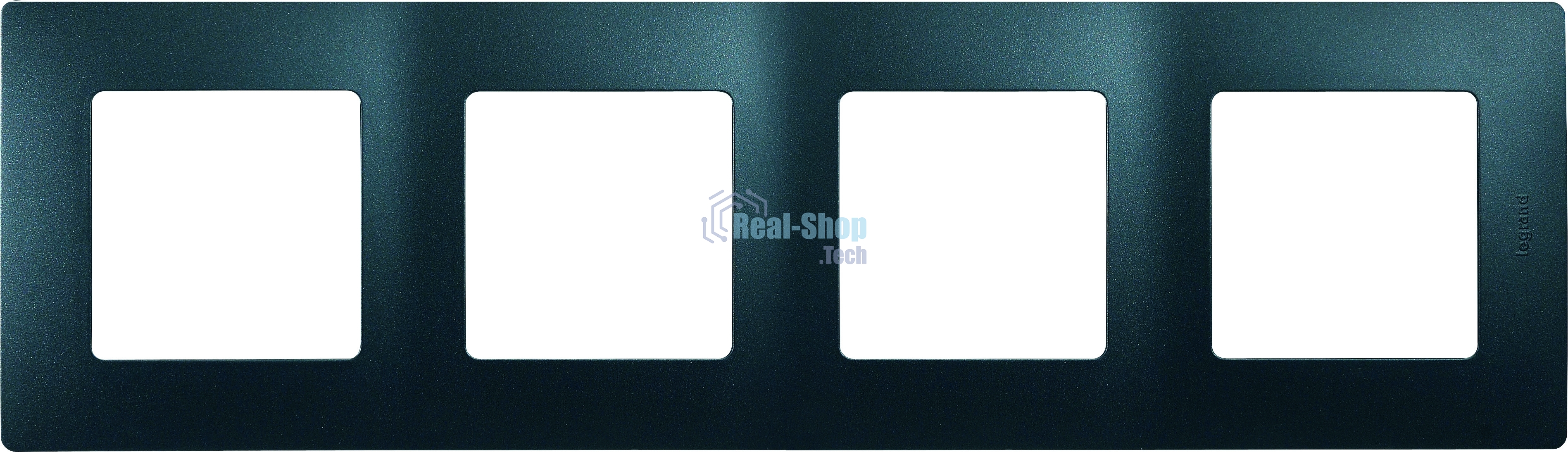 Рамка 4поста антрацит ETIKA