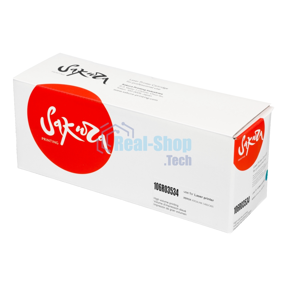Картридж Sakura 106R03534 для Xerox Phaser VersaLink C400/C405, голубой, 8 000 к.