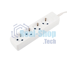 Удлинитель PROconnect 4 гнезда, 10 м, 3х0.75 мм², с/з, белый