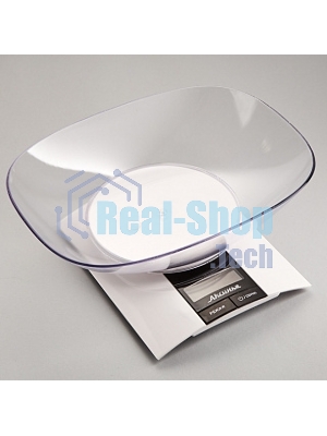 Весы кухонные электронные АКСИНЬЯ КС-6505 белый: 3кг (12)