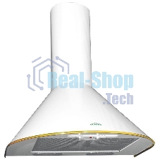 Вытяжка каминная Elikor Эпсилон 60П-430-П3Л белый/золотистый, 59.5 см, 430 куб. м/ч, 54 дБ