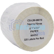 Этикетки Cactus CS-LW-99015 сег.:70x54мм черный белый 320шт/рул Dymo Label Writer 450/4XL