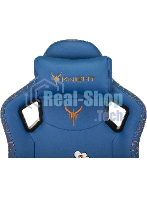 Кресло игровое Knight Craft Dragon синий эко.кожа крестов. металл