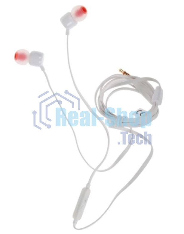 Наушники JBL Tune 110, 3.5 мм, внутриканальные, белый