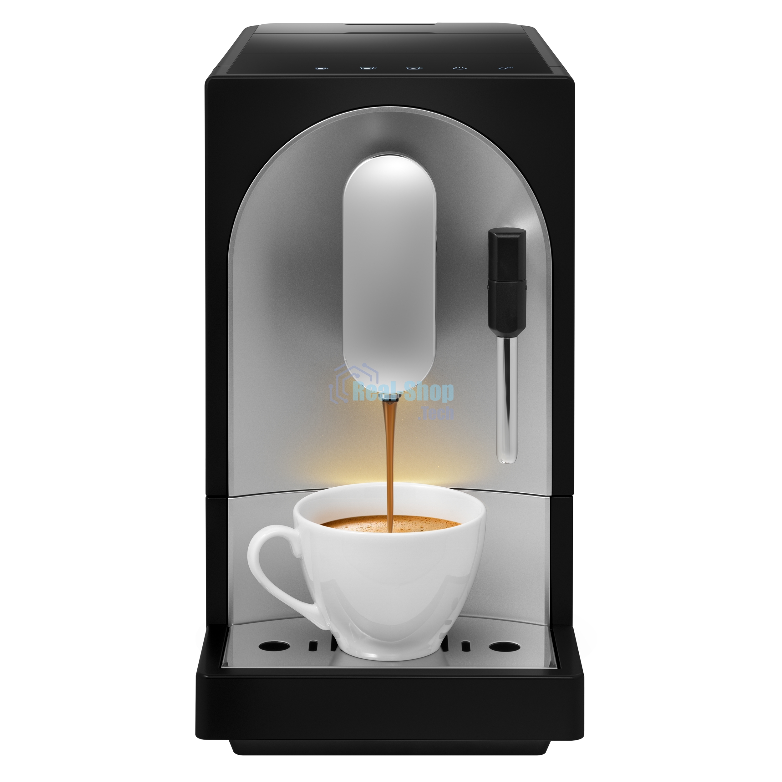 Кофемашина автоматическая Maunfeld MF-A7021BK черный, исп. кофе - зерновой, 1,1 л, 1470 Вт, 19 бар