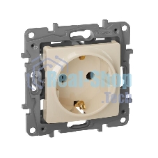 Розетка 2К+З винты, сл. кость ETIKA 
