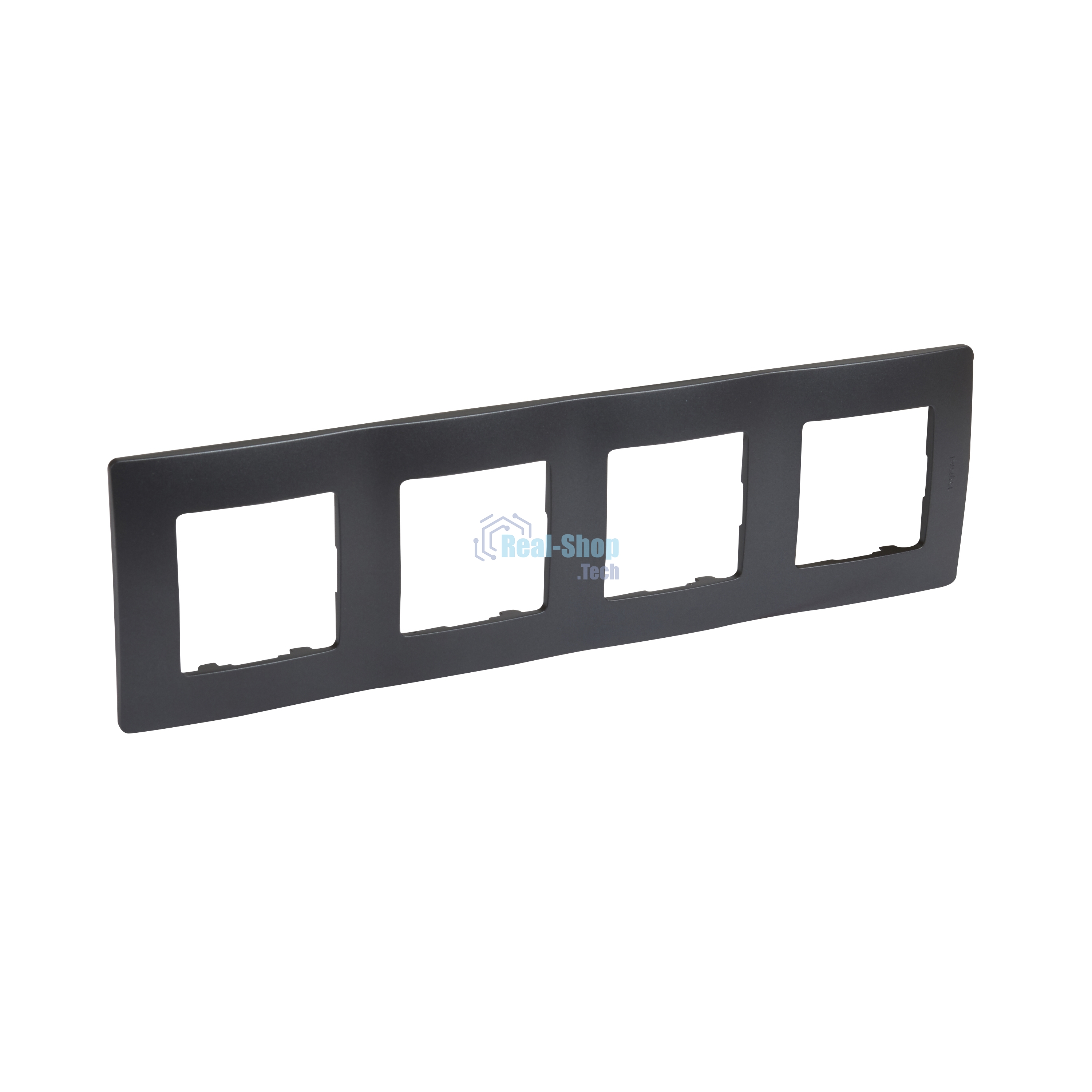 Рамка 4поста антрацит ETIKA