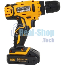 Дрель-шуруповерт аккумуляторная Вихрь ДА-16Л-2К 72/14/32, Аккумуляторная, 16В, 2 АКБ, Кейс