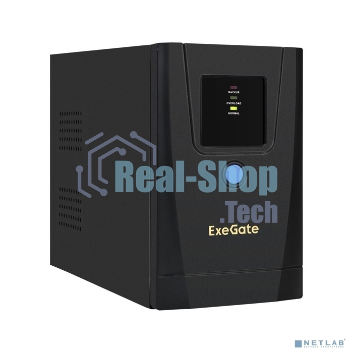 Источник бесперебойного питания ExeGate SpecialPro UNB-650.LED.AVR.1SH.2C13 650VA/360W, LED, AVR, 1*Schuko+2*C13, металлический корпус, черный