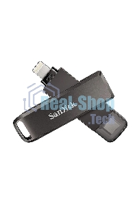 Флешка USB Sandisk IX70N iXpand Luxe (SDIX70N-064G-GN6NN), 64Gb, USB Type-C/Lightning, R/W 150/70, серый