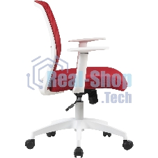 Кресло компьютерное Cactus CS-WMC333-RD темно-красный, сиденье темно-красный, сетка/ткань, низк. спин. крестов. пластик, пластик белый