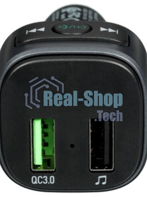 Автомобильное зарядное устройство Hoco E67, bluetooth FM Transmitter, 1xUSB, QC3.0, черный