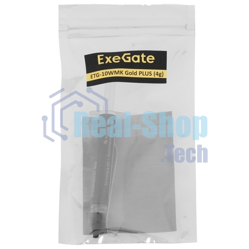 Термопаста ExeGate EX296086RUS ETG-10WMK Gold PLUS (10,4 Вт/(м•К), 4г, шприц с лопаткой)