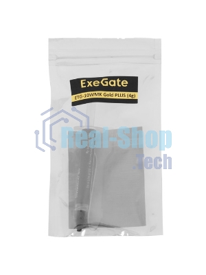 Термопаста ExeGate EX296086RUS ETG-10WMK Gold PLUS (10,4 Вт/(м•К), 4г, шприц с лопаткой)
