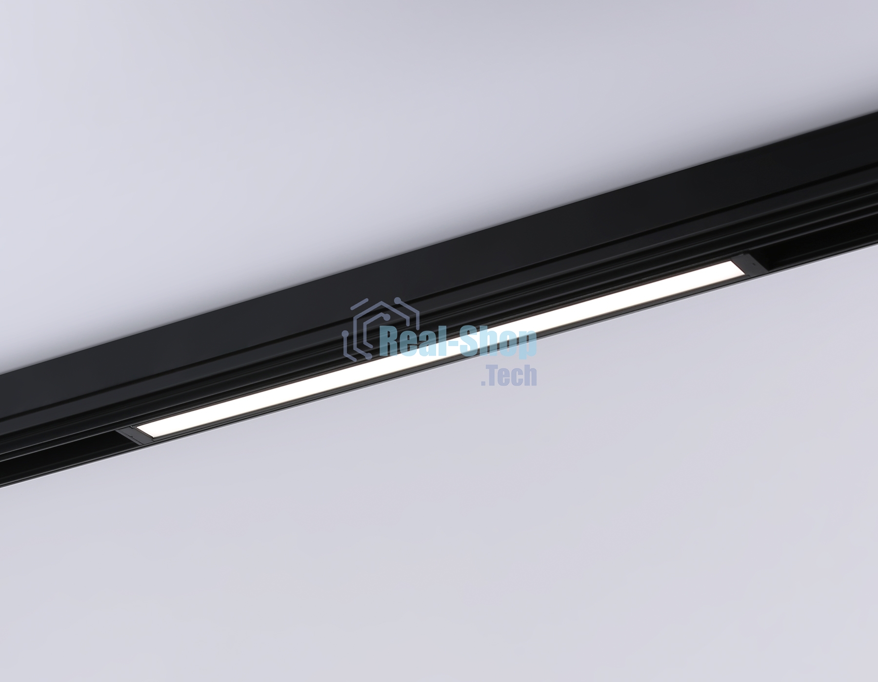 Управляемый светодиодный светильник для шинопровода Magnetic Ambrella light GL1282 BK черный IP20 18W 3000K-6400K 220V 120° 452*25*42 (Без ПДУ)