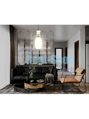 Светильник Ambrella light LH53141 BK/WH черный/белый 6W 3000K D120*1520