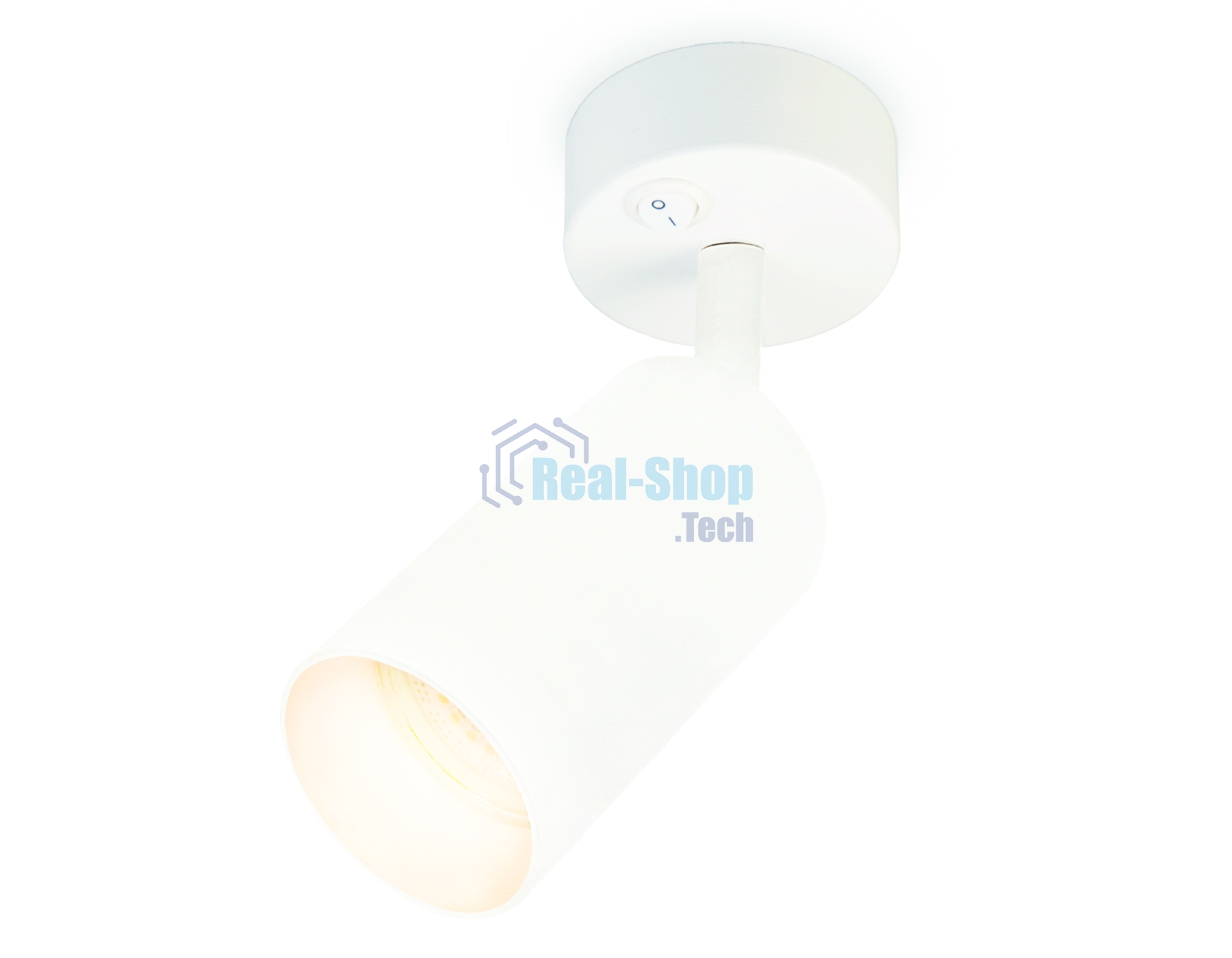 Накладной спот с выключателем Ambrella light TA126 WH белый GU10 max 12W D70*164*D55