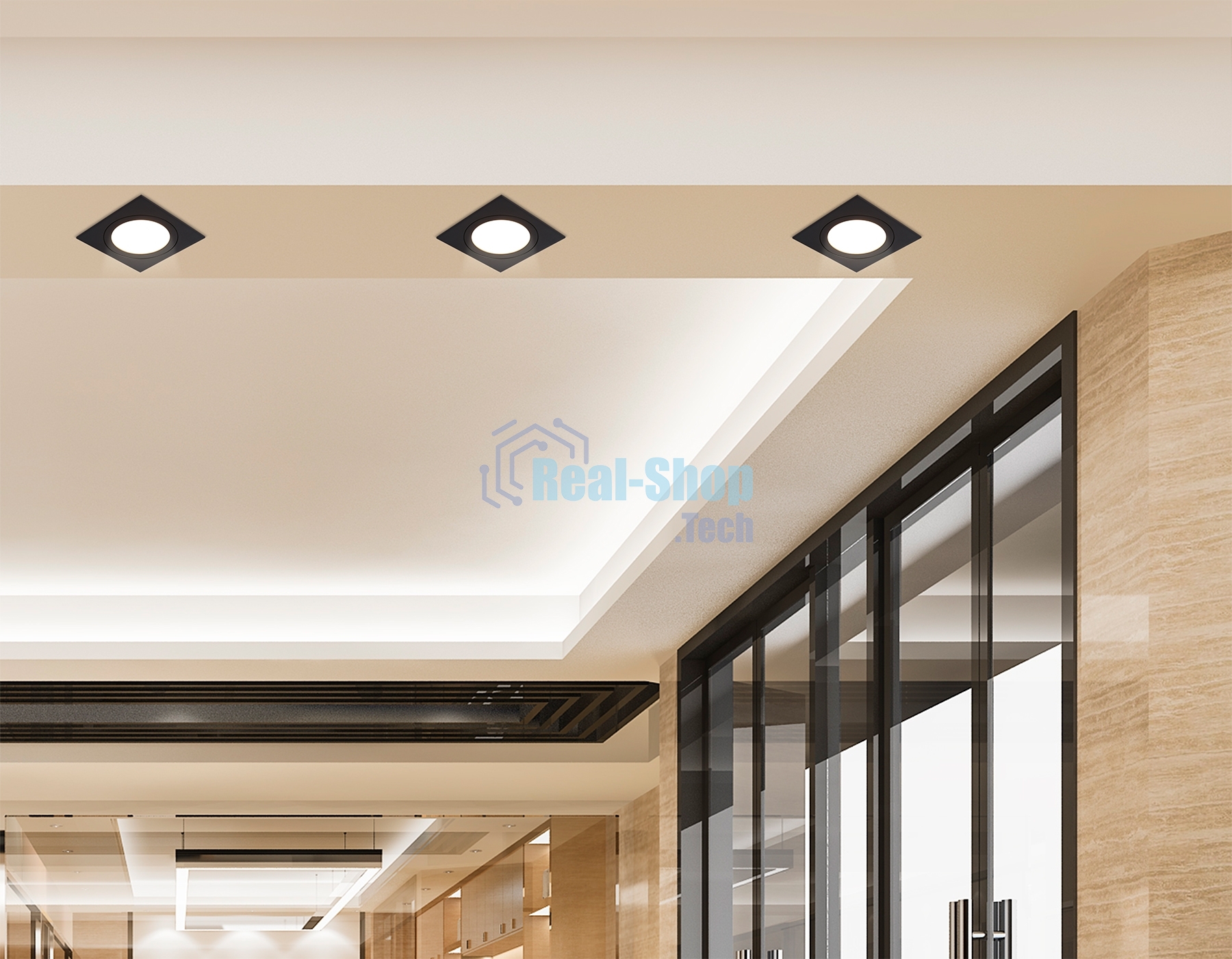 Светильник Ambrella light TN51825 BK черный GX53 max 15W 110*110*39