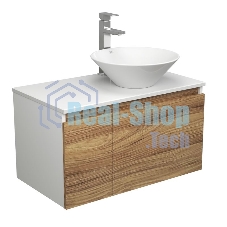 Комплект для ванной, 3 предмета (тумба Bau Dream Blackwood 80 + раковина BAU Dream D43, белая, смеситель высокий Hotel Still)