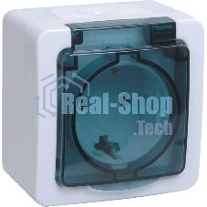 Розетка IEK ERMP12-K03-16-54-EC РСб20-3-ГПБд роз 1м с з/к о/у IP54 (цвет крышки:дымчатый) ГЕРМЕС PLUS