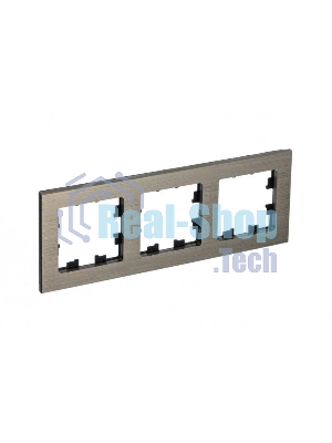 Рамка 3-м AtlasDesign Nature металл латунь SchE ATN312203