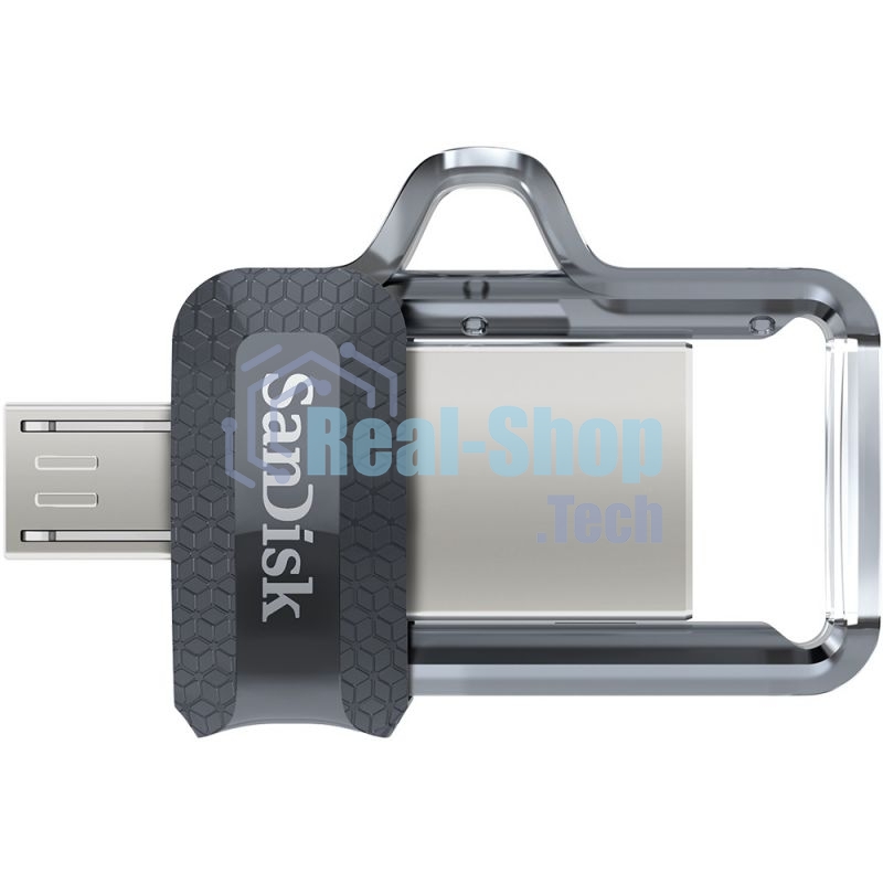Флешка USB 128Gb SanDisk Ultra Android Dual OTG, m3.0/USB 3.0, черный